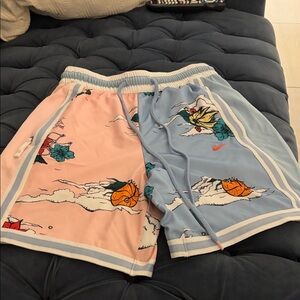 Nike Men's Athletic Shorts - Pink and Light Blue